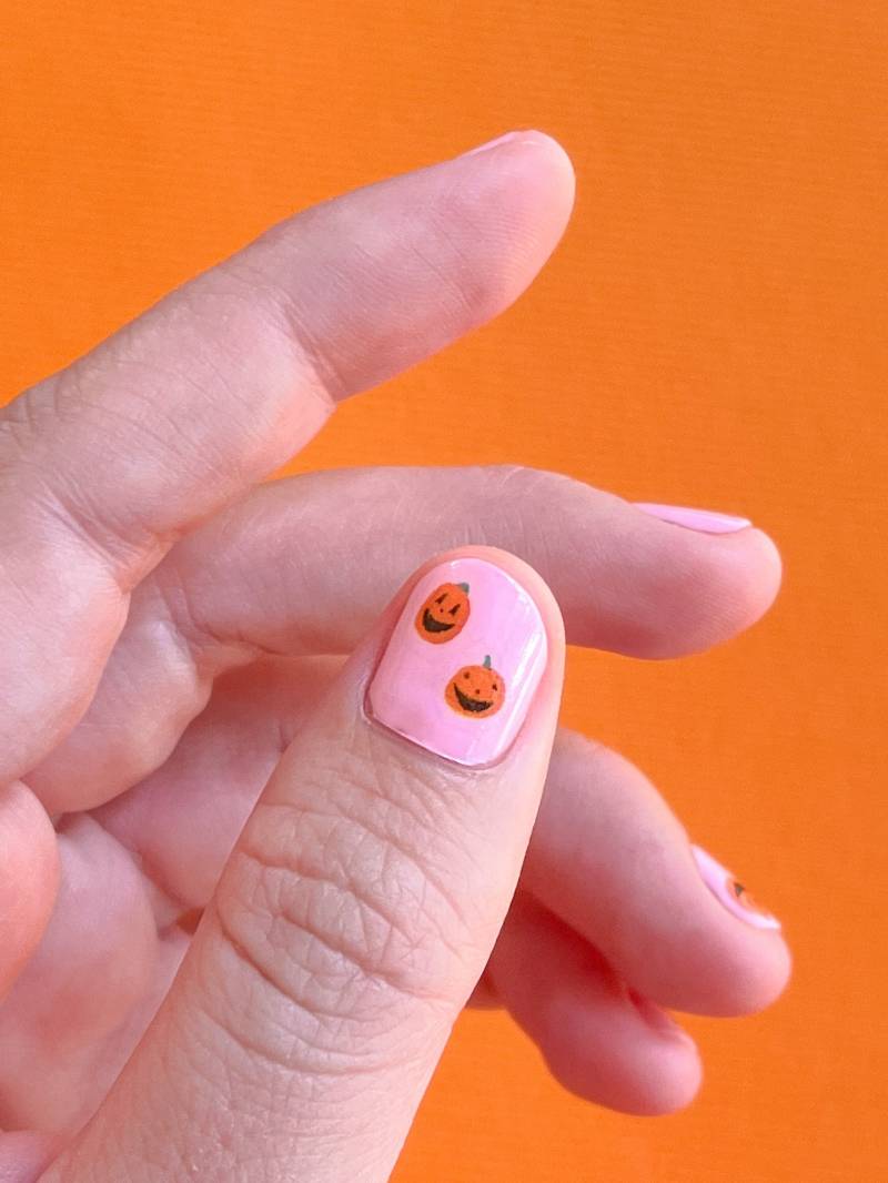 Halloween Nailart, Kürbis Nagel Tattoos, Gruselige Jahreszeit Aufkleber, Niedliche Jack-O-Windlicht Sticker, Maniküre, 25 Winzige Tattoos von happytatts