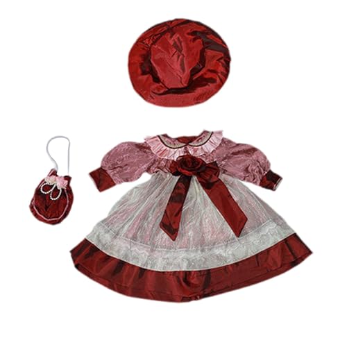 harayaa 1/3 Girl Doll Kleiderpuppe Kleidung Koordination Mode für Kinder Geburtstagsgeschenk Weiche Kostüme Kleid für 60 cm-65 cm Puppe, Rot von harayaa