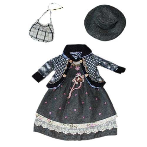 harayaa 1/3 Girl Doll Kleiderpuppe Kleidung Koordination Mode für Kinder Geburtstagsgeschenk Weiche Kostüme Kleid für 60 cm-65 cm Puppe, Schwarz von harayaa