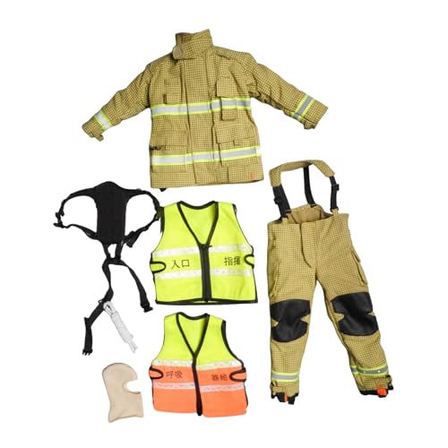 harayaa 1: 6 formelle Feuerwehrmann -Angestellte formelle Feuerwehrmann -Outfit -Kleidung für 12 -Zoll -BJD -Puppe, Hellgelb von harayaa