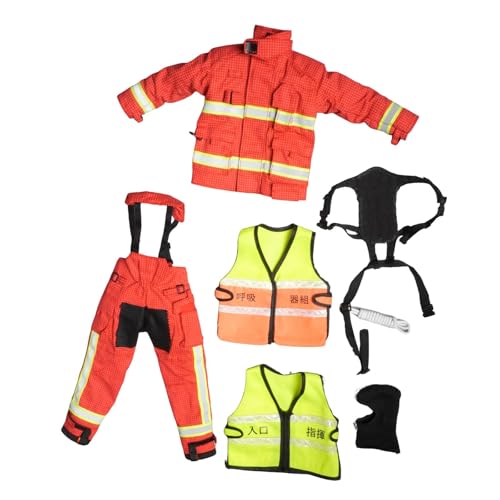 harayaa 1: 6 formelle Feuerwehrmann -Angestellte formelle Feuerwehrmann -Outfit -Kleidung für 12 -Zoll -BJD -Puppe, Rot von harayaa