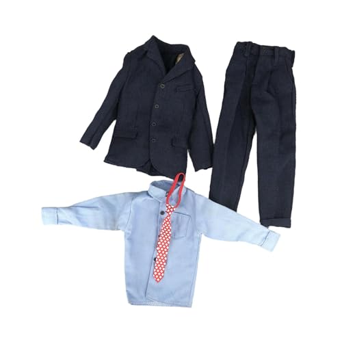 harayaa 1: 6 männliche formelle Anzug Set formelle Outfits Kleidung Kleidung für 12 -Zoll -BJD -Puppenkörper, Rote Krawatte von harayaa