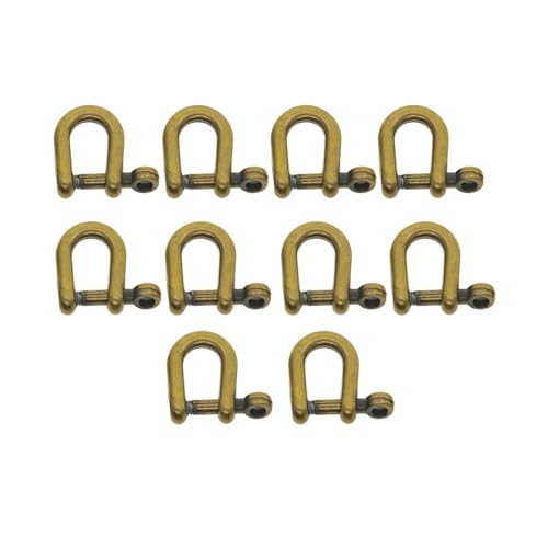 harayaa 10 X Schnallen, Schraubstifte, Zum Einschrauben, Schäkel, Schlüssel, Chian Metall Armband Clips, D Ringe für DIY Handwerk, Geldbörse, Bronze von harayaa