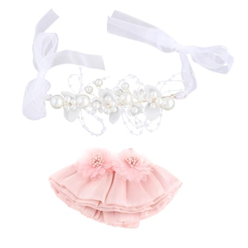 harayaa 15cm Puppe Kleid Mädchen Puppe Kleidung Haar Zubehör Puppe Kleid up für Kleine Mädchen Geburtstag, Pinke Blume von harayaa