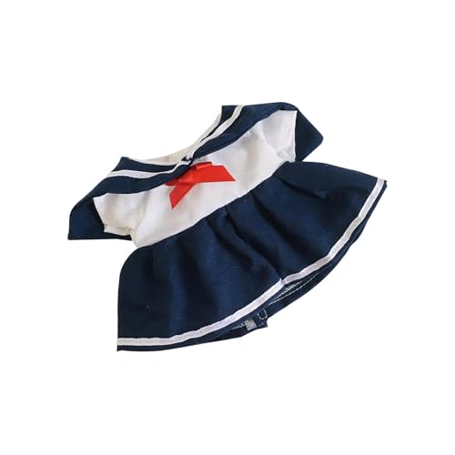 harayaa 20cm Plüsch Puppe Kleid Outifit Plüsch Puppe Zubehör Weich für Kinder Stilvolle Puppe Kleidung, Blauer Jk von harayaa