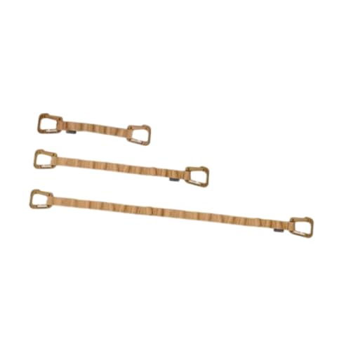 harayaa 3X Camping Lanyards mit Clips für Zelt und Outdoor-Aktivitäten, Khaki von harayaa