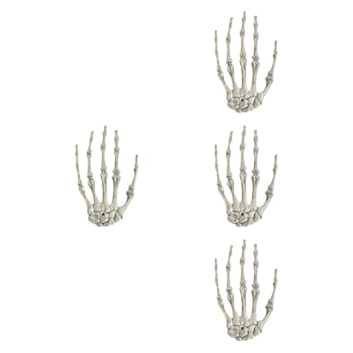 harayaa 4 Stück Totenkopf Skelett, Hand Haarspange Ästhetisches Haar Zubehör Retro Kostüm Accessoire Haarschmuck für Party Zuhause, 4 Paar übrig von harayaa