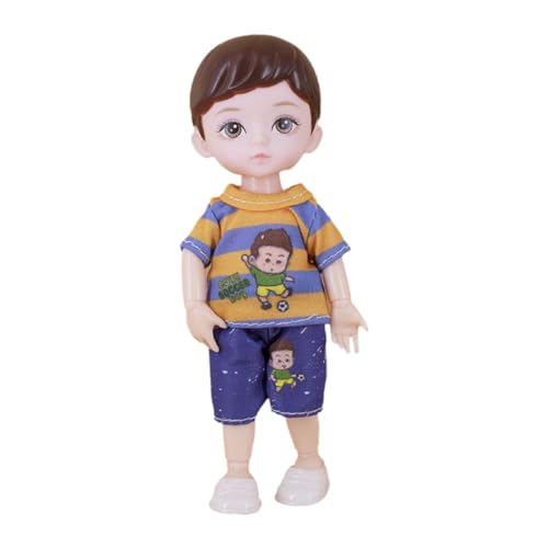 harayaa BJD Puppe Spielzeug Gelenk Körper Puppen Spielzeug mit Kopf Sammler Junge BJD Puppe Kleine Junge Puppe, Streifen von harayaa