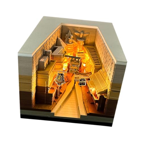 harayaa Diagonal Alley Schreibtischkalender, Notizblock, 3D-Notizblock, neuartiger 3D-Kalender, Notizblock für Wohnheim, Büro, Einweihungsparty von harayaa