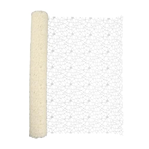 harayaa Jacquard Net Mesh DIY Blume Geschenkpapier Floral Wrapper für Floristenbedarf Hochzeit, Milchig Weiß von harayaa