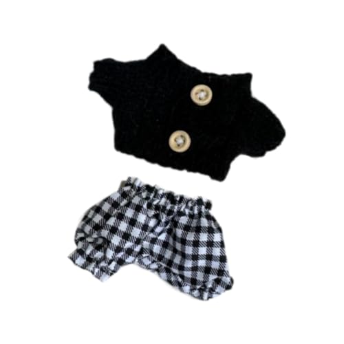 harayaa Plüsch Kleidung für 17 cm Große Puppen, Pullover, Hosen Set für Puppen, Zubehör für Stoffpuppen, Foto Requisiten, Drehknopf von harayaa