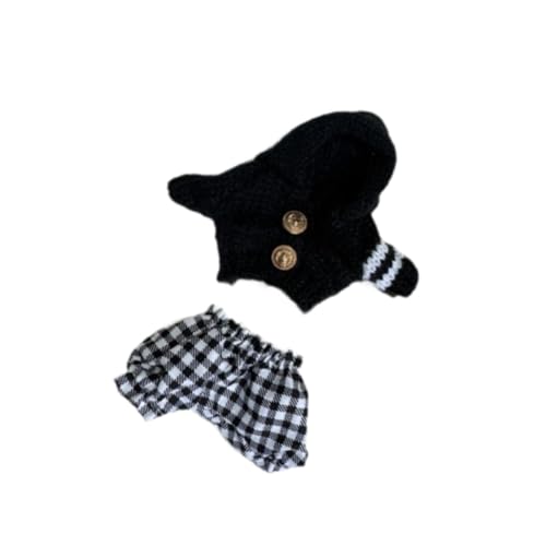 harayaa Plüsch Kleidung für 17 cm Große Puppen, Pullover, Hosen Set für Puppen, Zubehör für Stoffpuppen, Foto Requisiten, Goldener Knopf von harayaa