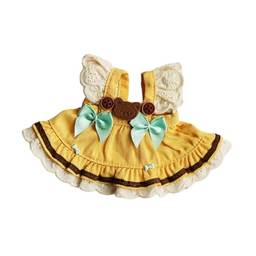 harayaa Plüsch Puppenkleid, Machen Sie Ihre Eigenen Puppen, Foto Requisite, DIY Kostüme, Modisches Stoffpuppen Kleidungs Outfit für 11,9 cm (4,72 Zoll), Gelb von harayaa