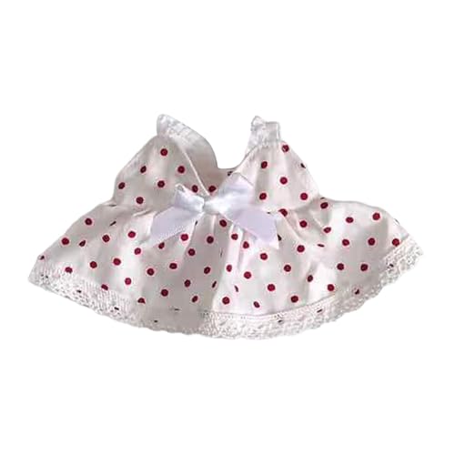 harayaa Plüsch Puppenkleidung für 15-17cm Puppe Foto Requisiten Puppe Kleid Kuscheltiere Kleidung Niedlich, Roter Punkt von harayaa