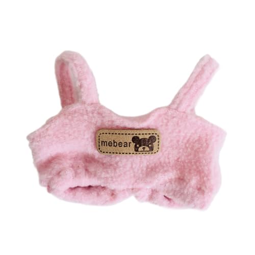 harayaa Plüschkleidung für 15 cm Puppen, Bequeme Overalls für Puppen, Handgefertigte Foto Requisiten, Kostüme, Niedliche Kleidung für Tiere, Rosa von harayaa