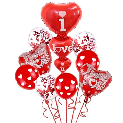 Ballon-Set zum Valentinstag, Hochzeit, Raumparty, Aluminiumfolie, Liebesballon (6) von hardinox