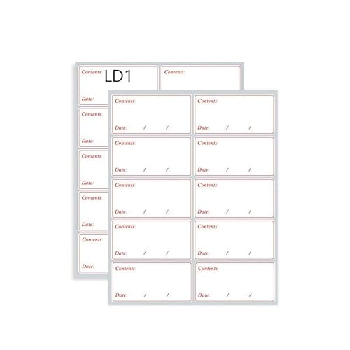 Frozen Etikettenaufkleber – verwendet für wasserdichte Lebensmitteletiketten auf Dosen, Geschirr und Behältern, die nach Gebrauch keine klebrigen Rückstände hinterlassen (LD1, 10 Stück) von hardinox