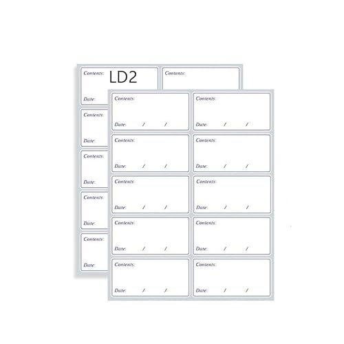 Frozen Etikettenaufkleber – verwendet für wasserdichte Lebensmitteletiketten auf Dosen, Geschirr und Behältern, die nach Gebrauch keine klebrigen Rückstände hinterlassen (LD2, 10 Stück) von hardinox