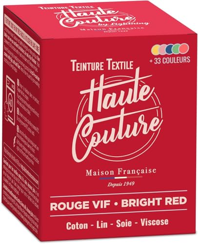 Haute Couture Rot Textilfarbe – 350g – Knallrot - Alles-in-Einem – Fertig zur Anwendung für Kleidung und Stoffe von haute couture