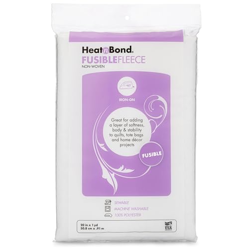 HeatnBond Fusible Fleece Bügeleinlage mit hoher Loft, Weiß, 1-Pack, 57 von HeatnBond