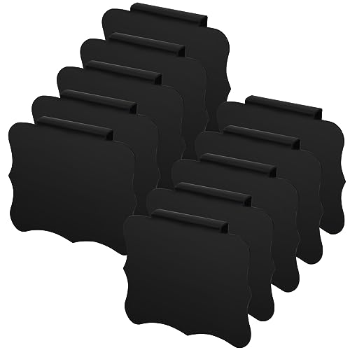 10 Stück Schwarz Korb Etiketten Clip aus Kunststoff, Regal Clips Etiketten, Clip Etikettenhalter für Speisekammer Küche Aufbewahrung (Wolke) von heavenlife