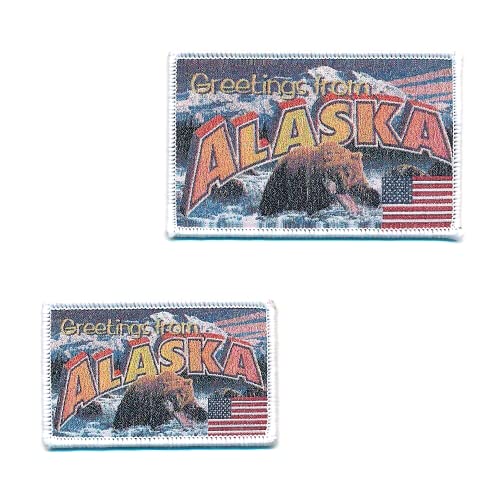 2 Alaska - Juneau Retro Nostalgie Patches USA Edel Aufnäher Aufbügler 0734 von hegibaer