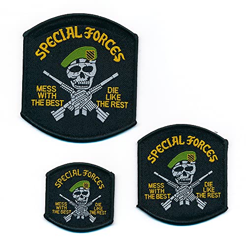 3 Special Forces Skull Totenkopf Waffe USA US Army Patch Aufnäher Aufbügler 0778 von hegibaer