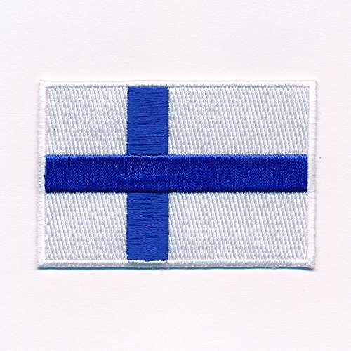 30 x 20 mm Finnland Flagge Helsinki Finland Flag Aufnäher Aufbügler 0638 Mini von hegibaer