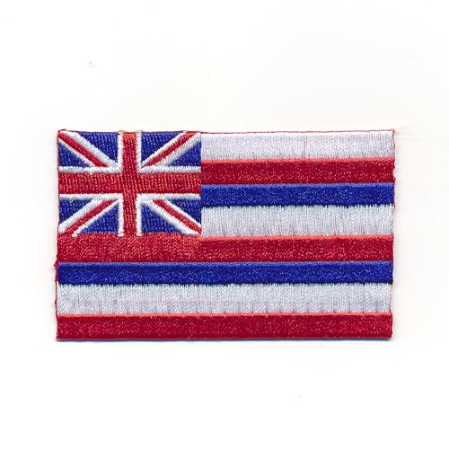 30 x 20 mm Hawaii Hilo Big Island USA Flagge Patch Aufnäher Aufbügler 2006 Mini von hegibaer