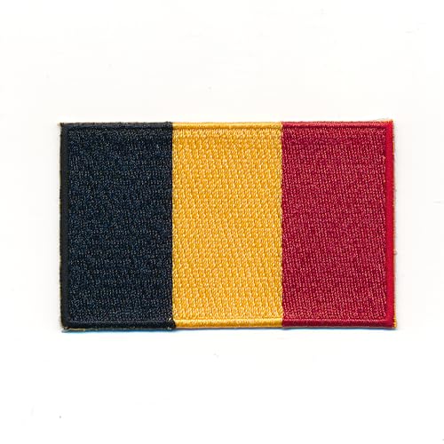 30 x 20 mm Königreich Belgien Brüssel Flagge Flag Aufnäher Aufbügler 0959 Mini von hegibaer