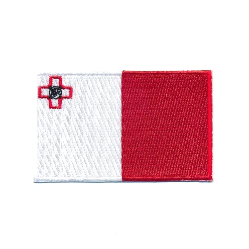 30 x 20 mm Malta Gozo Valletta Flagge Fahne Patch Aufnäher Aufbügler 1369 Mini von hegibaer