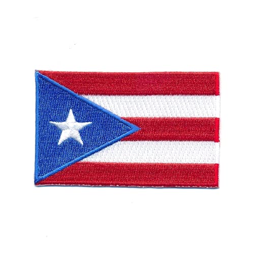 30 x 20 mm Puerto Rico San Juan Flagge Fahne Patch Aufnäher Aufbügler 1244 Mini von hegibaer