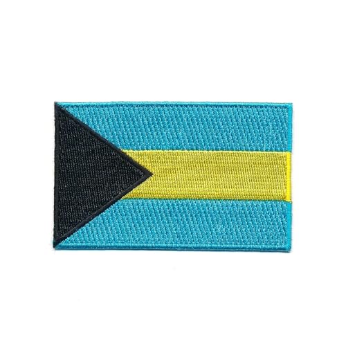 40 x 25 mm Bahamas Nassau Inselstaat Flagge Flag Patch Aufnäher Aufbügler 2005 A von hegibaer