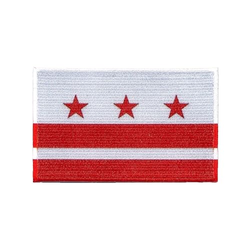 40 x 25 mm Washington D.C. Amerika US Bundesstaat Patch Aufnäher Aufbügler 102 A von hegibaer