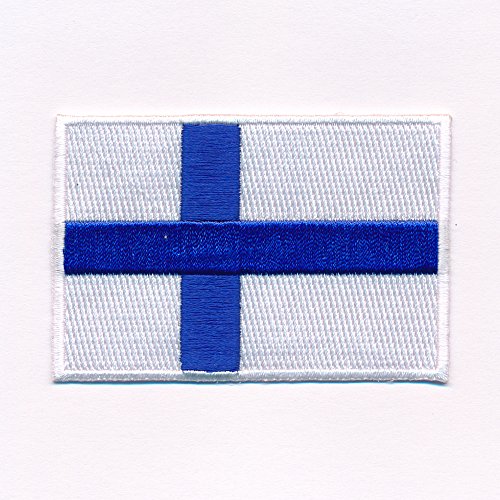 60 x 35 mm Finnland Flagge Helsinki Finland Flag Aufnäher Aufbügler 0638 B von hegibaer