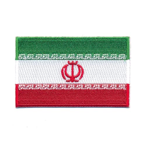 60 x 35 mm Iran Flagge Teheran Maschhad Isfahan Patch Aufnäher Aufbügler 0003 B von hegibaer