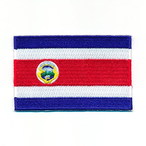 40 x 25 mm Costa Rica Flagge Flag Karibik Patch Aufnäher Aufbügler 0994 A von hegibaer
