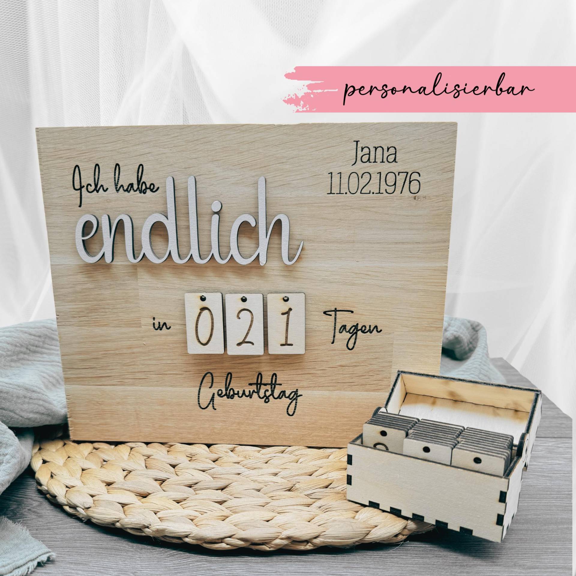 Countdown Geburtstag, Ich Habe "Endlich" | Geschenk Zum Geburtstag Geburtstagsgeschenk Vorfreude Tage Bis von hejwood