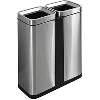 helit the twin bin Mülleimer 2x 30,0 l edelstahl von helit