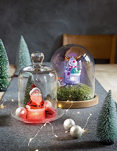 Hellum LED Figur Rentier, beleuchtet, Anhänger RGB bunt, Batterie, Deko Winter Weihnachten, 522938 von hellum