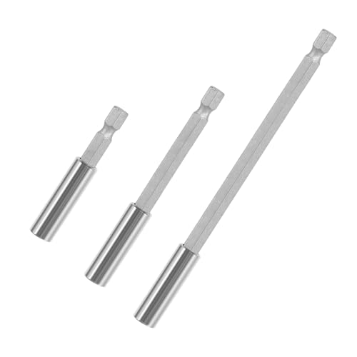 3 Stück Magnet Bithalter Set, 1/4" Sechskantschaft Verlängerung Magnetische Bohrerhalter lang Sechskantschaft Bohrmaschine Bithalter für Elektrische Bohrmaschine Schraubendreher 60/100/150mm von heqxwl