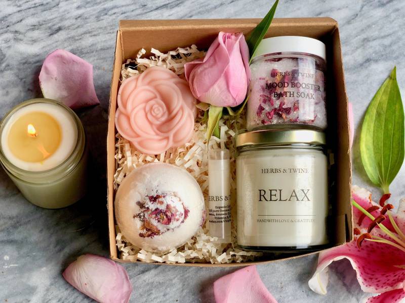 Senden Sie Eine Box Sunshine Spa Geschenkset Für Sie Self Care Paket Ermutigung Geschenk Set Aufmunterungsgeschenk Spa-Korb Denken An von herbsandtwine