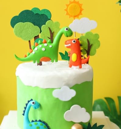 11 Stück Dinosaurier-Kuchenaufsatz Tortendeko Dinosaurier Set Kinder Cake Topper Happy Birthday Cake Topper für Kinder Geburtstagsfeier Dinosaurier Mottoparty von hfdsythgd