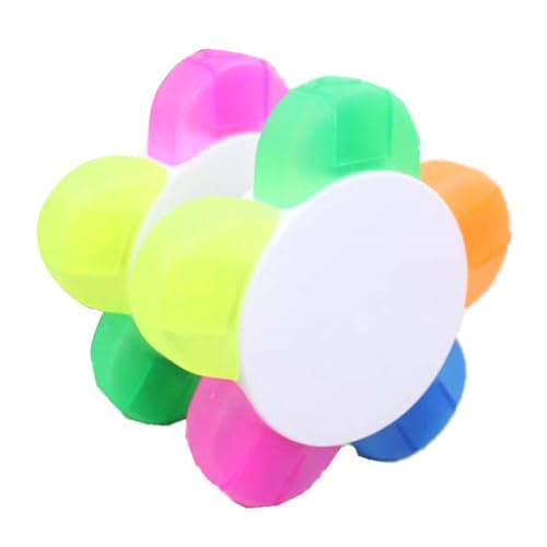 5-in-1 fluoreszierende Marker, Blumen-Textmarker, Stiftspitze für Kinder, Erwachsene, Zeichnen, Scrapbooking, Dateiorganisation, 10 Stück von hgnxa