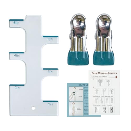 Flecht-Abstandshalter, Lineal mit Clip zum Aufhängen von Quasten, Dekorationen, Anleitung von hgnxa