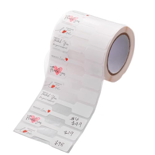 Set mit 500 Armband-Aufklebern, elegante Papier-Schmucketiketten für Halsketten, Ohrringe und Identifikationskennzeichnung, Schmuckdekoration von hgnxa