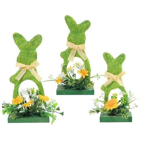 hgnxa 3-teiliges Holzornament, grüne Dekorationen, Tischdekoration, Kindergeschenke, Partyzubehör von hgnxa