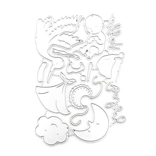 hgnxa Baby-Stanzformen mit Vögeln, Metall-Stanzform für Kartenherstellung, Basteln, Prägung, Foto, Scrapbooking, Album, Papierdekorationen von hgnxa