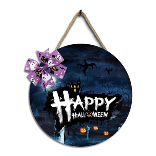 hgnxa Halloween-Dekorationen Holzschild Geschenke hängende Halloween-Deckendekorationen Halloween-Hausdekoration für Halloween-Party von hgnxa