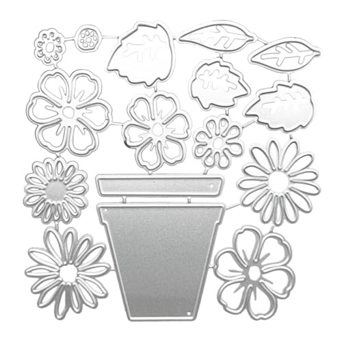 hgnxa Metall-Stanzform für Blumentopf, Prägeschablone, Stanzformen für Kartenherstellung, Scrapbooking, Papierbastelvorlage, handgefertigt von hgnxa